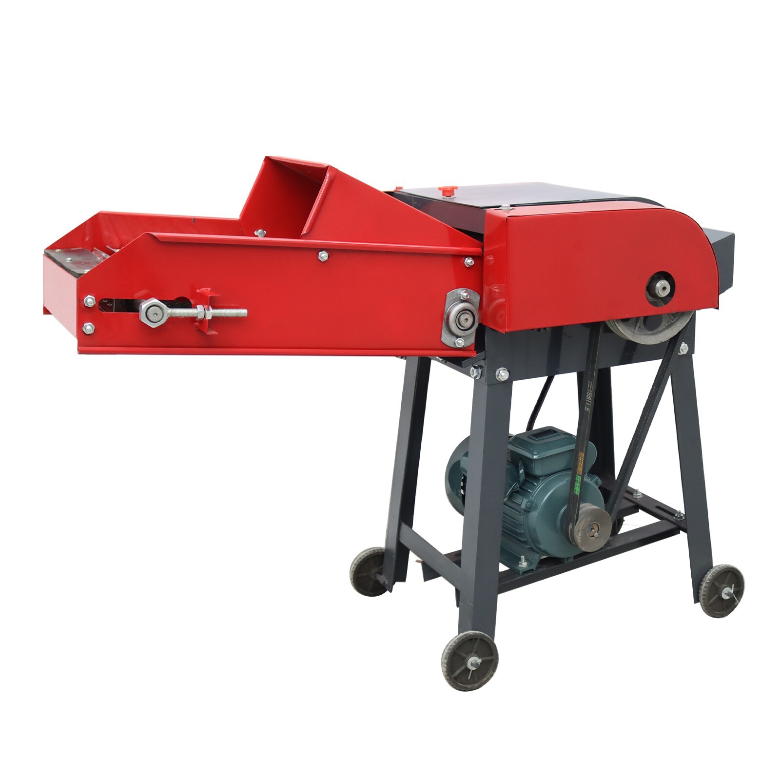 6 Blade Hay Cutter with Conveyor Belt Grass Grinder Corn Wheat 500-1000KG/H 220V