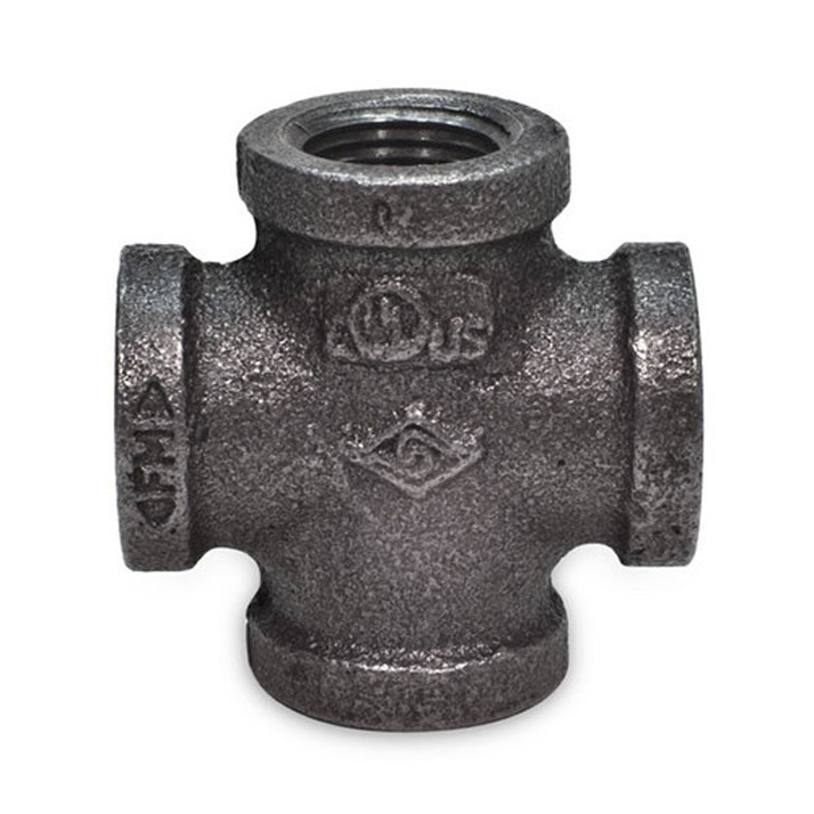 3/4″ BLACK MALLEABLE IRON CROSS 4-way TEE fitting pipe npt