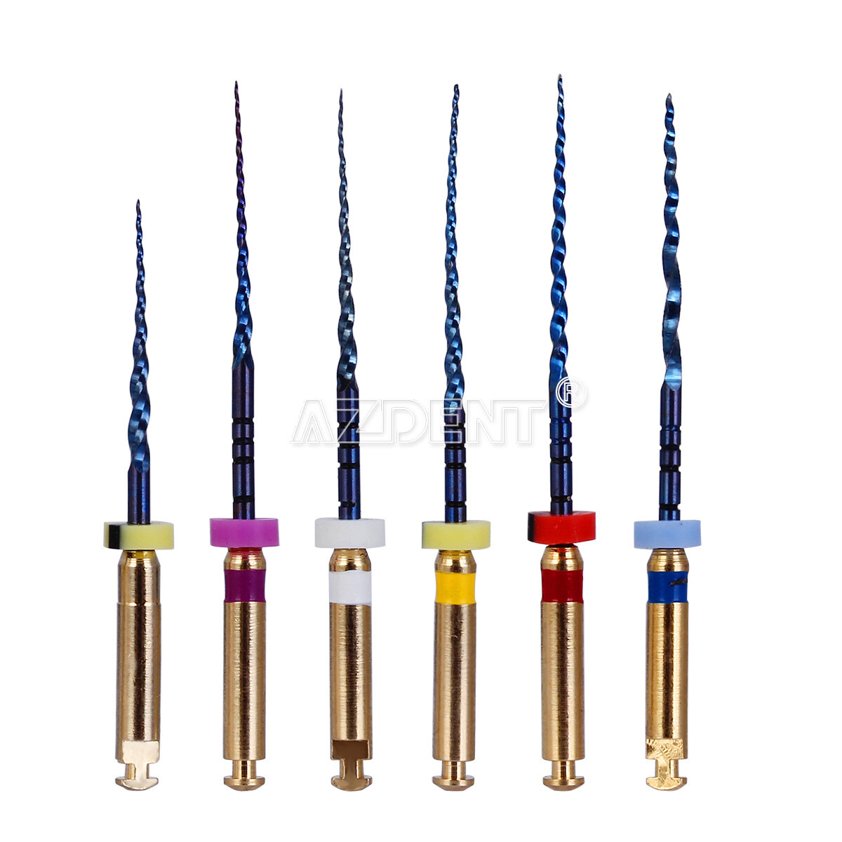AZDENT Dental Endo Rotary Files Gold Taper NITI Endodontic Files Size#18-#30