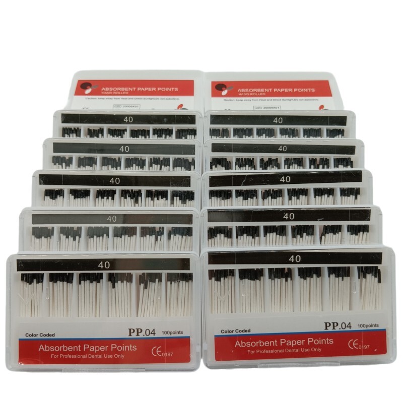 10 Packs Dental Endodontics Absorbent Paper Point Taper 0.04 40# 100pcs/pack