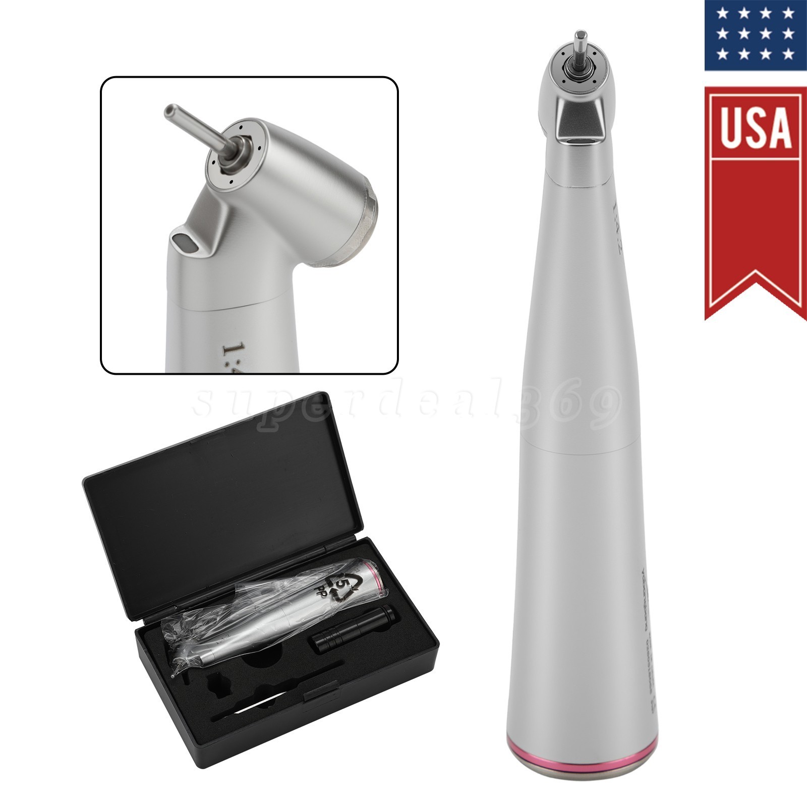 Dental 45° (LED) High Speed/1:4.2 Increasing Fiber Optic Contra Angle Handpiece