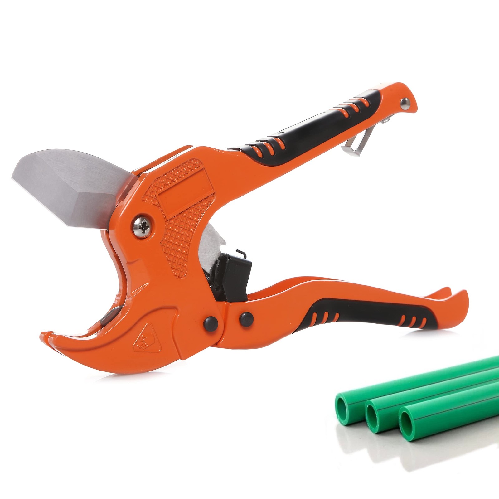 Ratchet Pipe Cutter PEX PVC PPR Plastic Hose Plumbing 158 Inch Orange