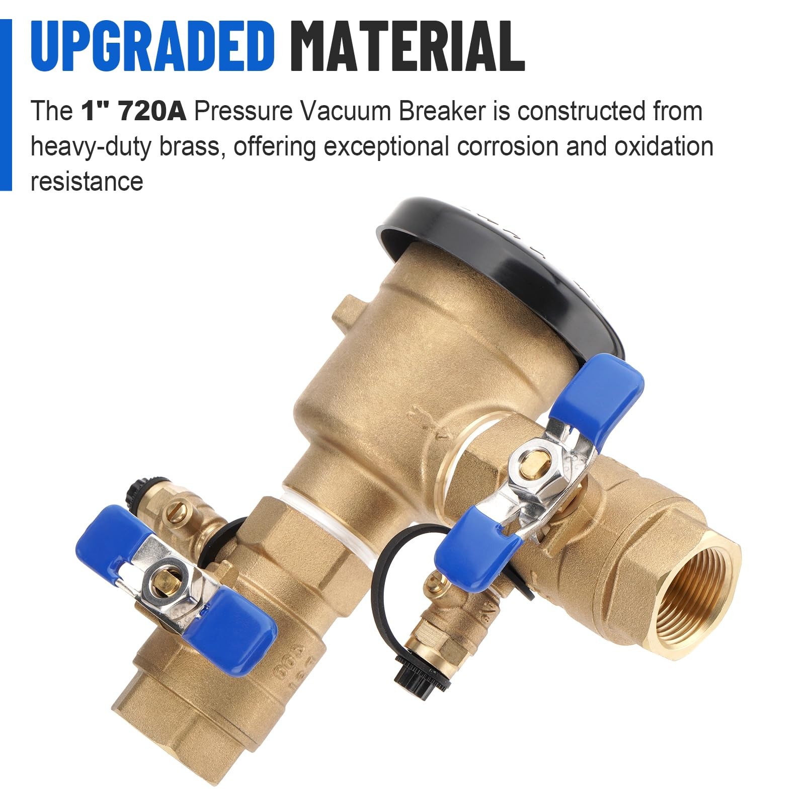 SPARKWHIZ 1″ 720A Pressure Vacuum Breaker Assembly, Brass Backflow Preventer …
