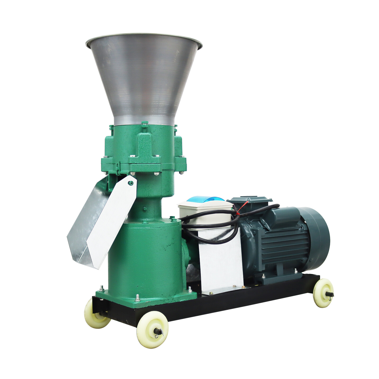 Animal Pellet Feed Mill Machine Food Granulator w/3mm&6mm Plate 3 Rollers 220V