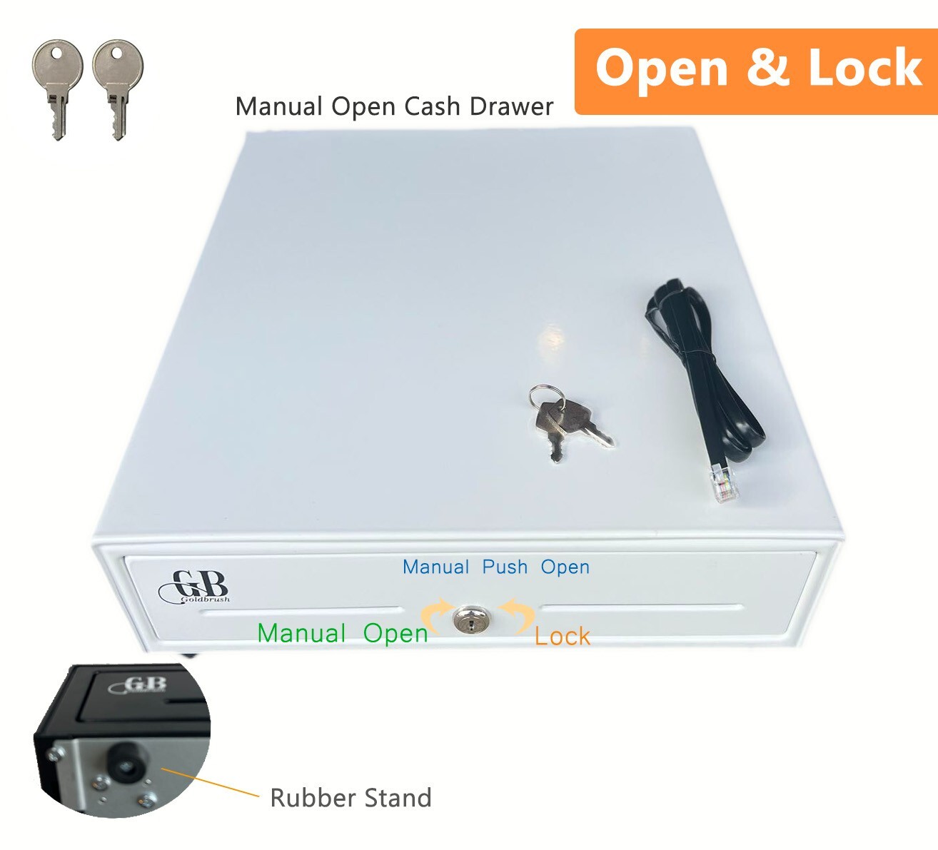 Cash Drawer 16″ Cash Register POS System 5 Bill 5 Coin 3 Unlocking Ways