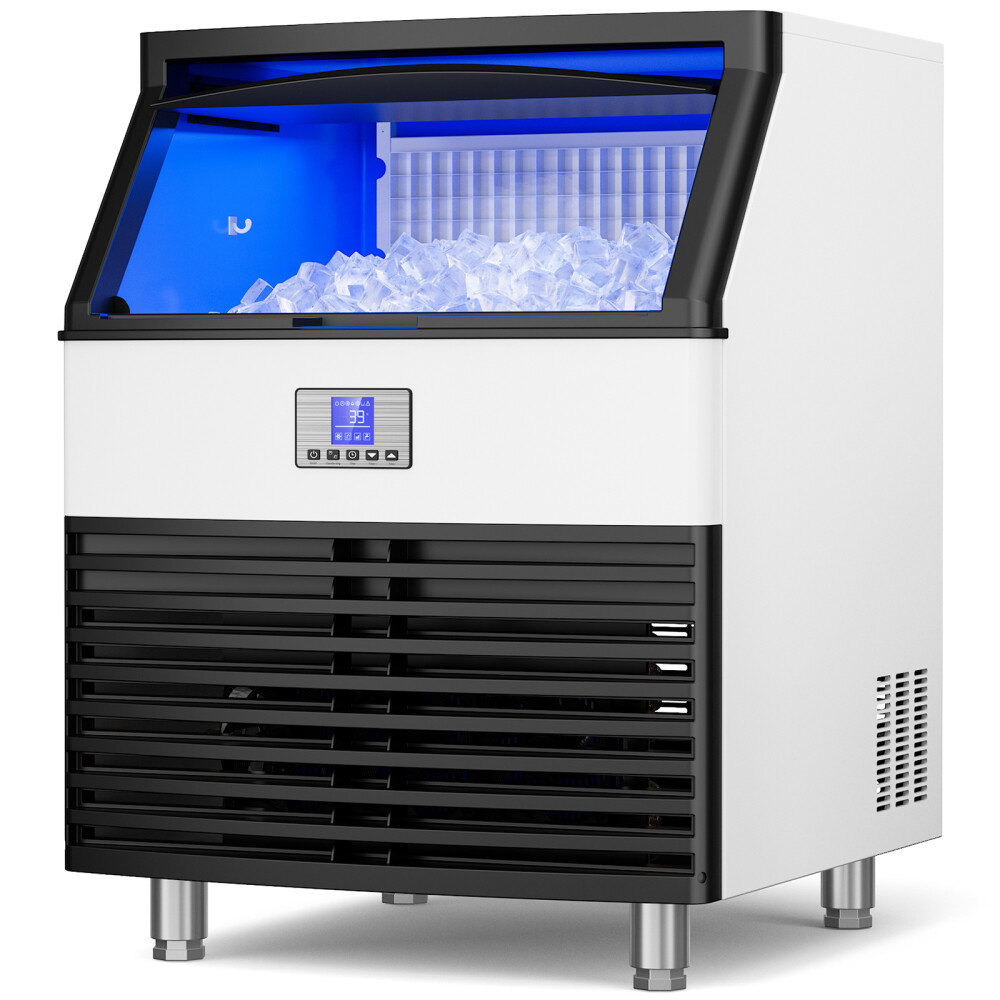 320lb/24H Commercial Ice Maker Machine Under Counter Ice Machine 120LBS Storage