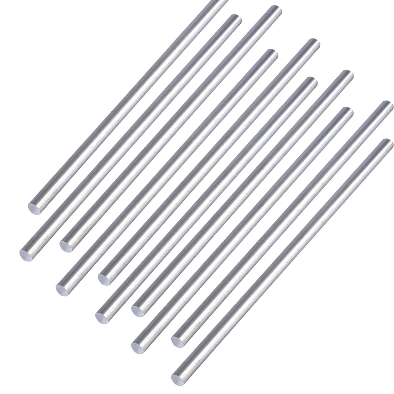 10 Pieces 1/4″ Aluminum 6061 round Rod 16″ Long Solid T6511 Extruded Lathe Stock