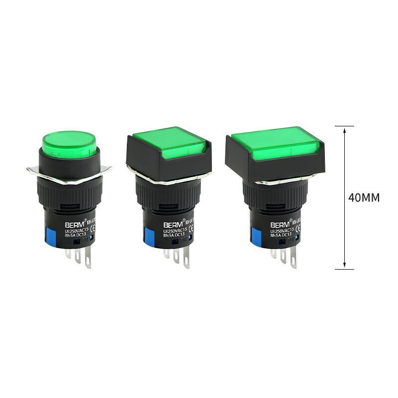 Push Button Switch Momentary/ Latching Start Stop ON/OFF 1 NO 1 NC 16mm 12V/24V