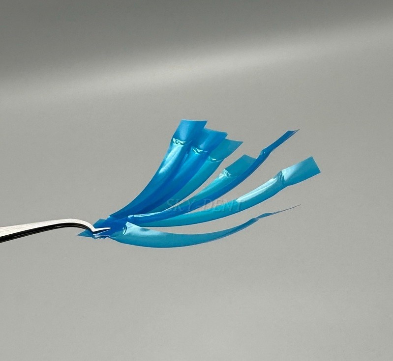 Dental Contoured Anterior Matrix Bands Polyester Blue Strips Matrices System