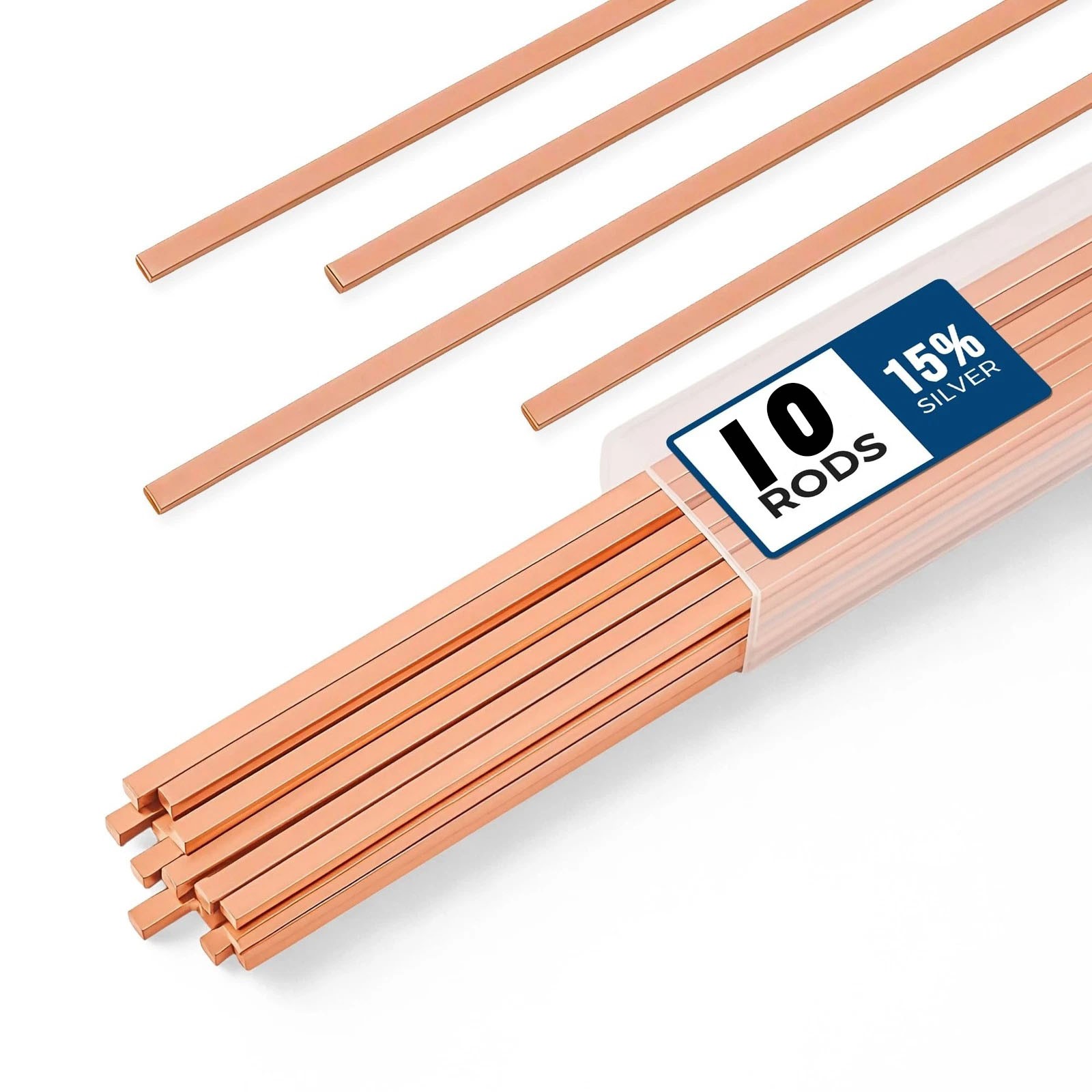 15% Silver Brazing Rods BCuP-5 10 Pcs for HVAC & Industrial Applications
