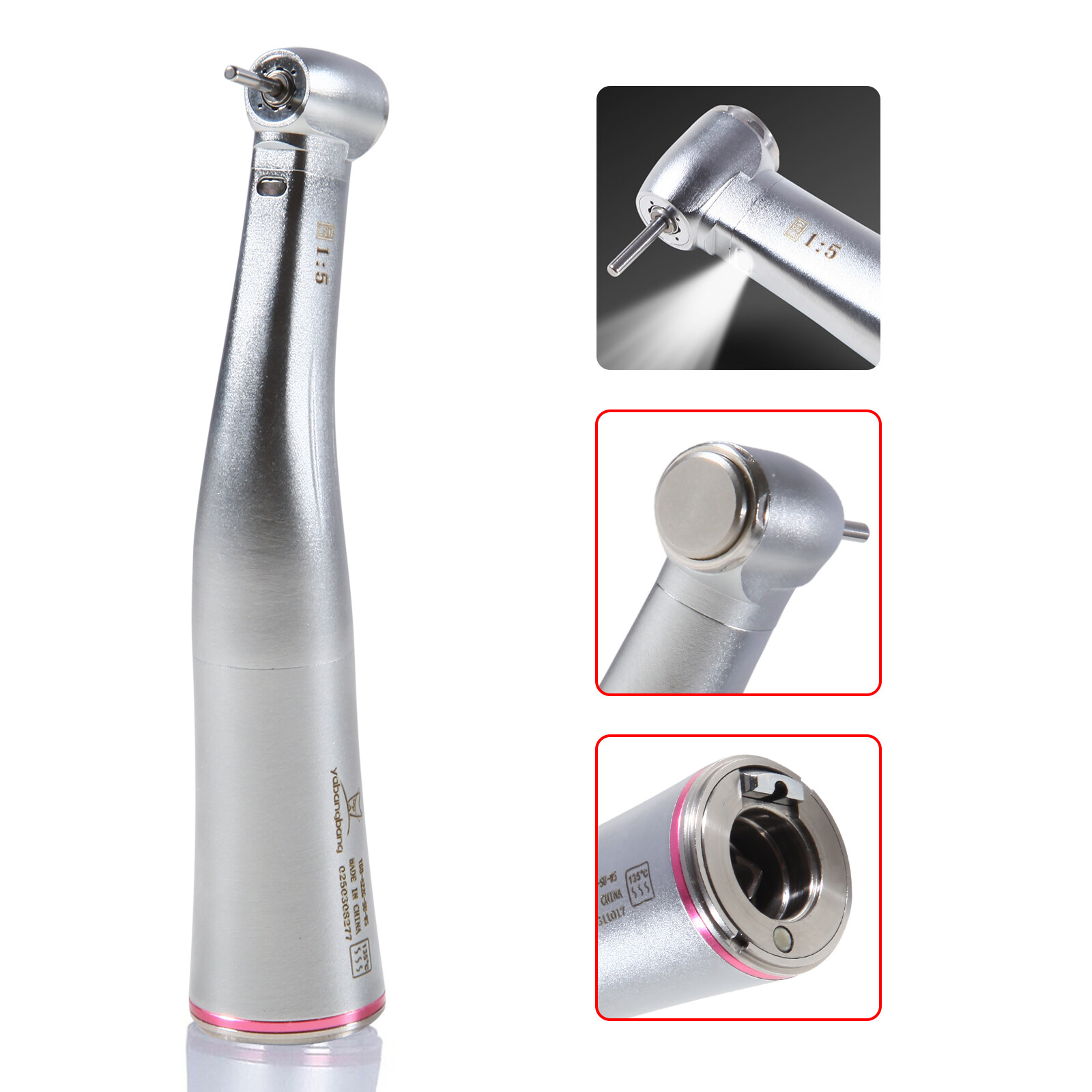 Dental 1:5 Increasing Contra Angle Handpiece Inner four Spray Fit KAV/NSK