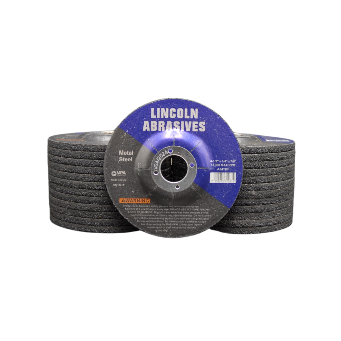 (25) Pc 4-1/2″ x 1/4″ x 7/8″ Grinding Wheels With Depressed Center For Metal