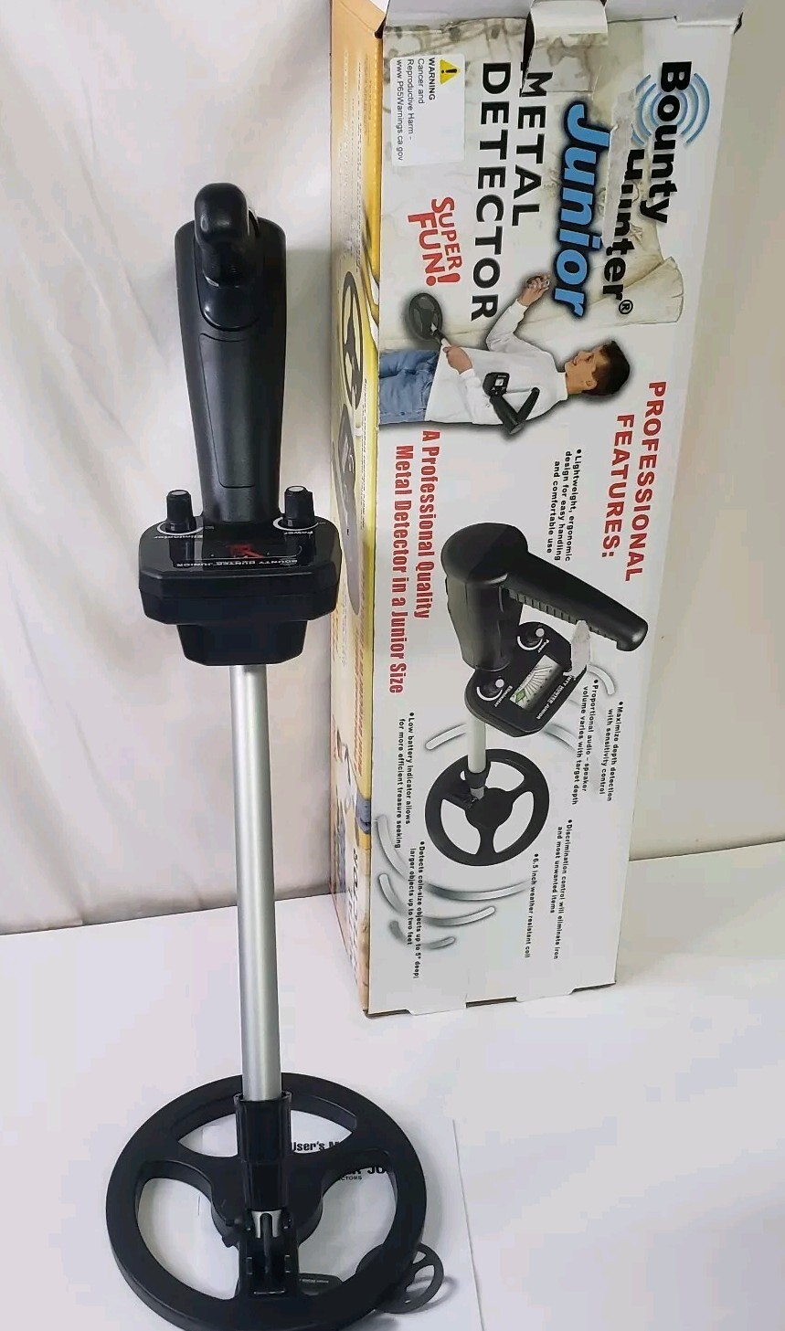 Bounty Hunter Junior Metal Detector Audio & Visual Target Indicator New Open Box
