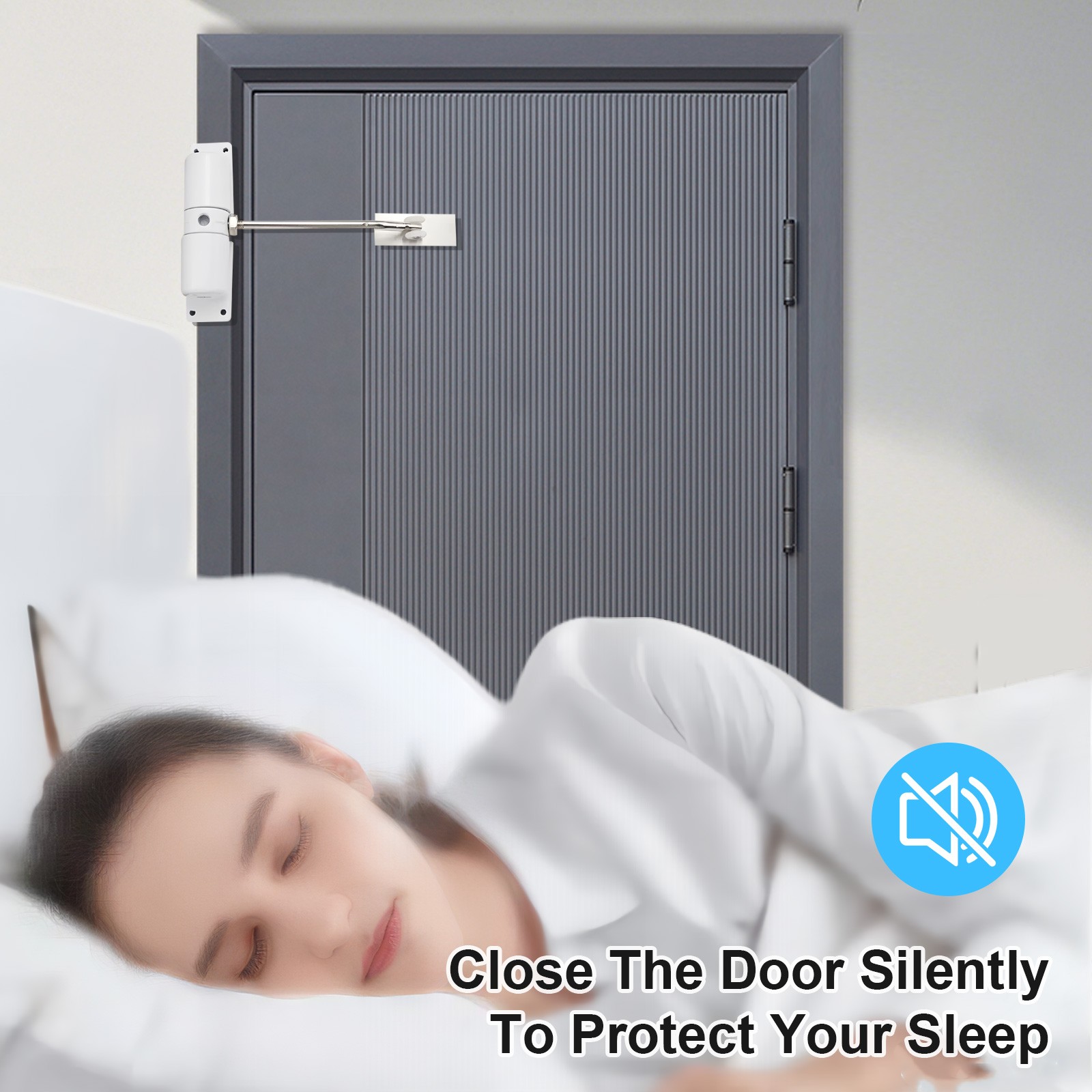 Heavy-Duty Adjustable Aluminum Alloy Spring Closer for Home Office Outdoor Gate