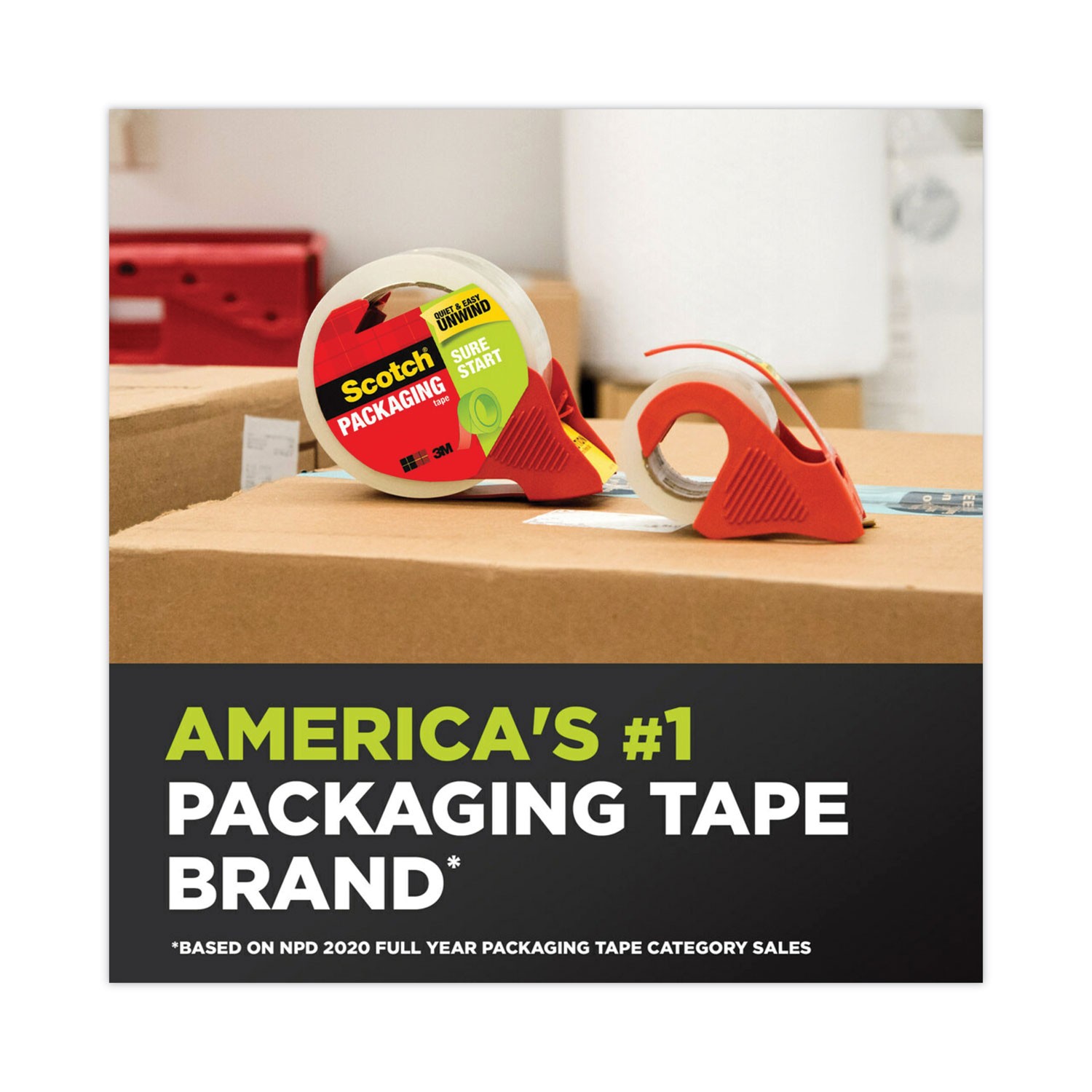 Scotch? Sure Start Refill Rolls for DP1000 Easy Grip Tape Dispenser, 1.88 x 900,
