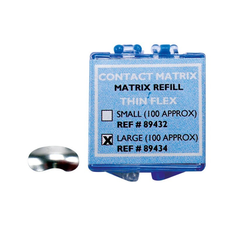 *100-Pack* Danville Zest Dental Contact Matrix Lite Thin Flex Large Refill 89434