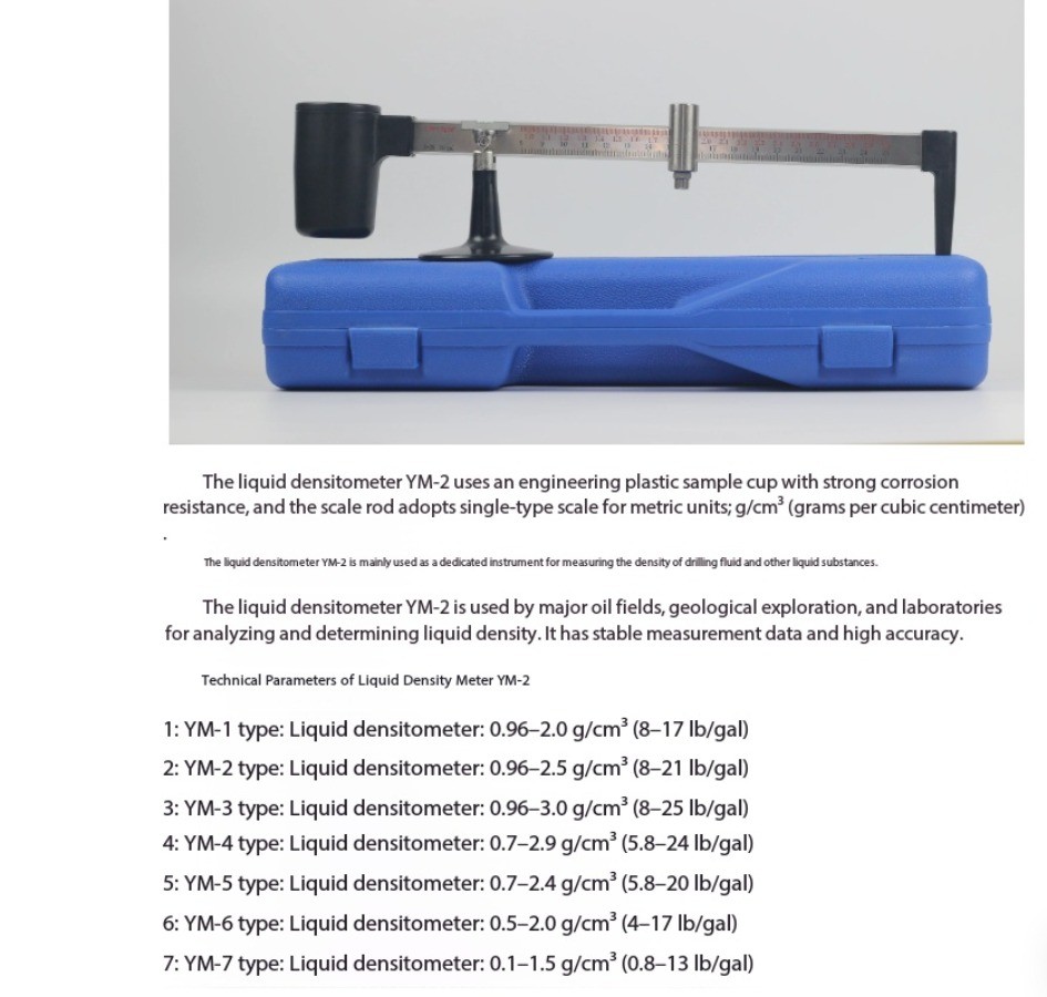 Drilling Fluid Specific Gravity Densitometer Density Specific Gravity Test