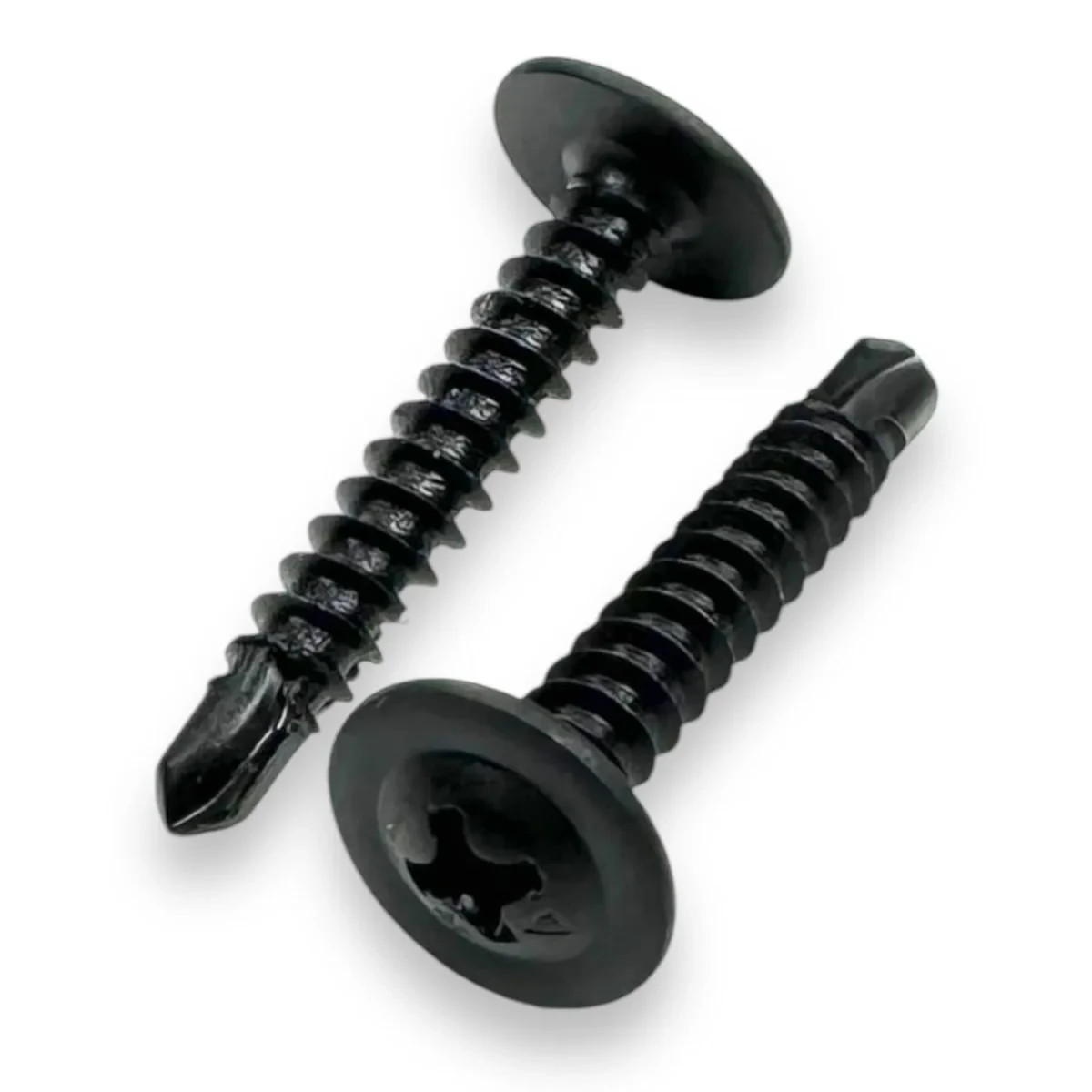 #8 x 3/4″ Phillips Black Sheet Metal Screws, Self Drilling (150 Qty)