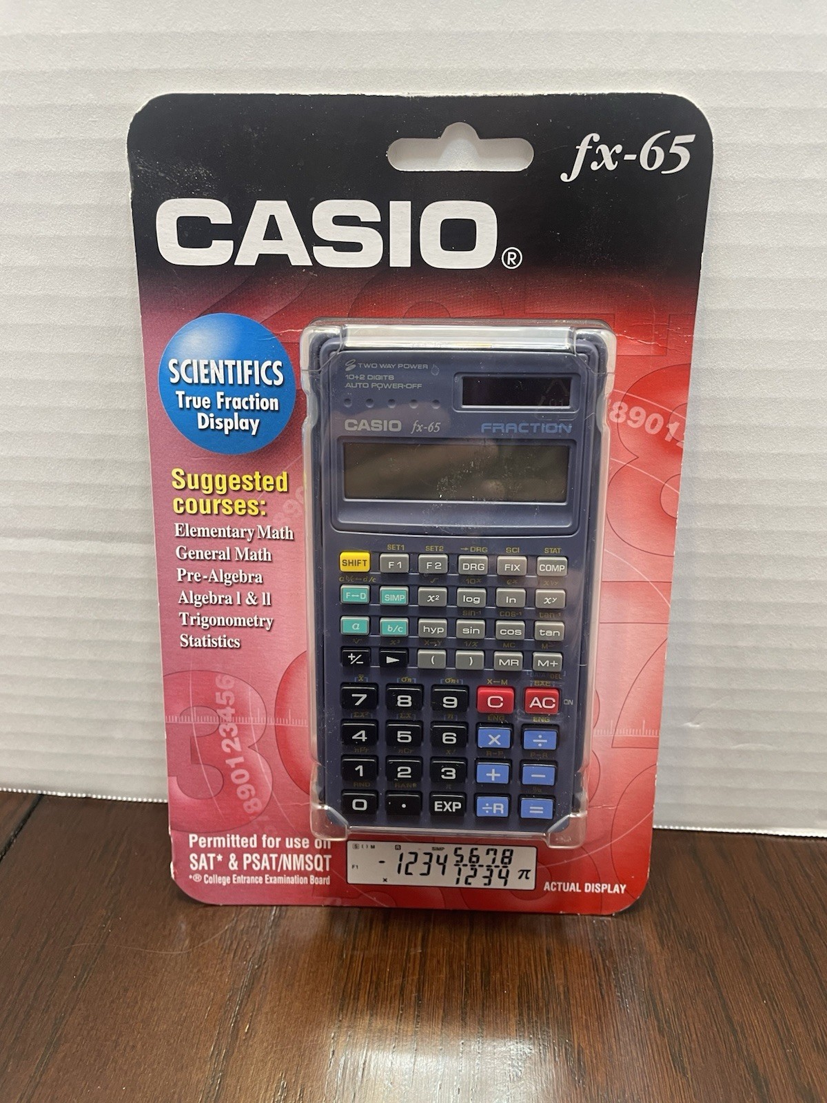 Casio FX-65 Two Way Power 10+2 Digits Fraction Scientific Calculator NEW