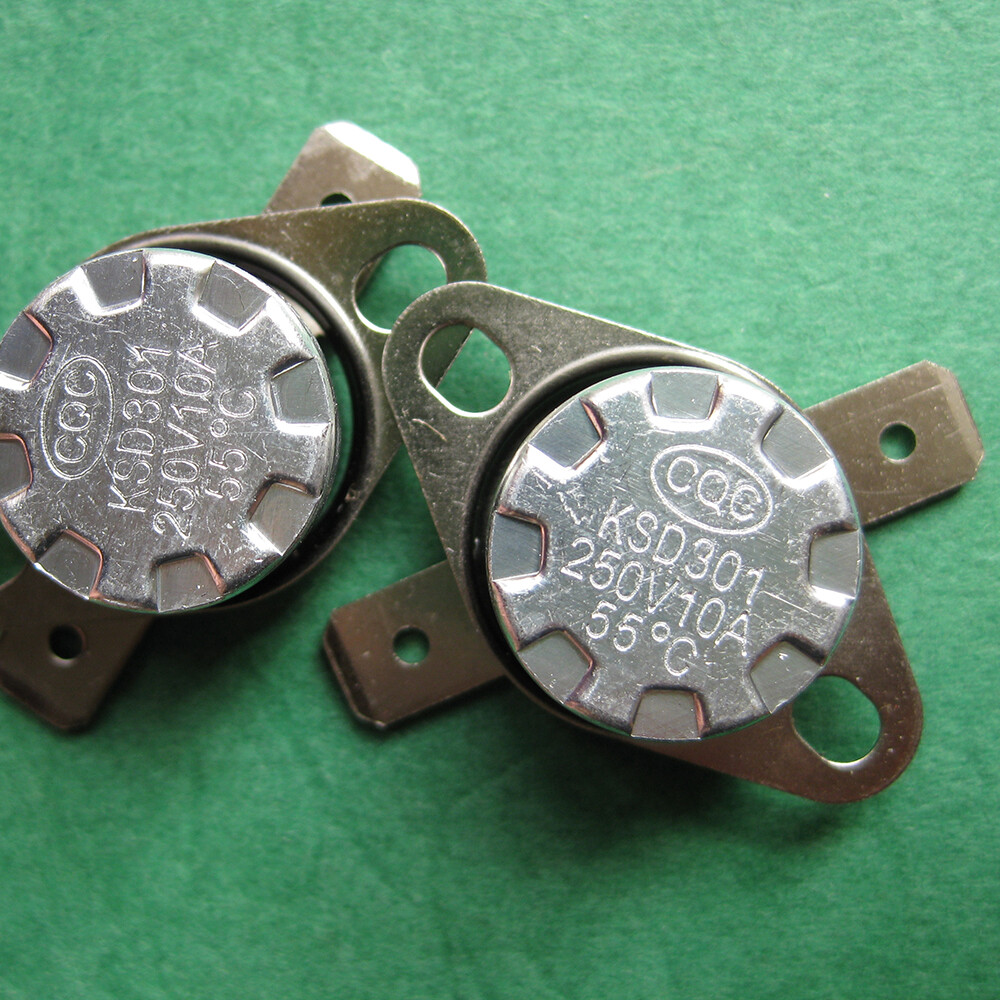 2pcs KSD301 55°C / 131°F Degree Celsius N.O. Temperature Switch Thermostat