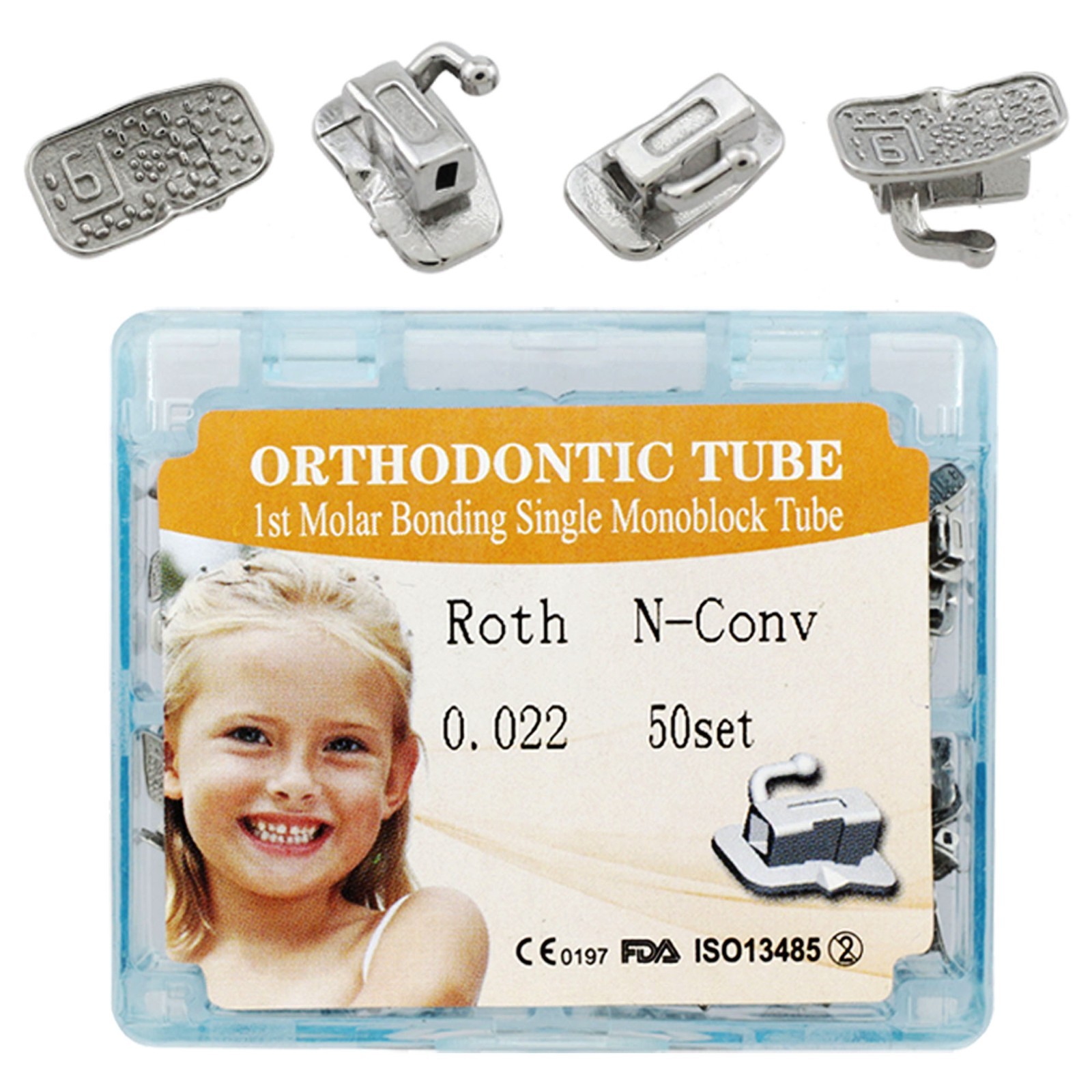 tubos de ortodoncia Orthodontic Buccal Tubes Roth MBT 022 1st 2nd Molar Tube