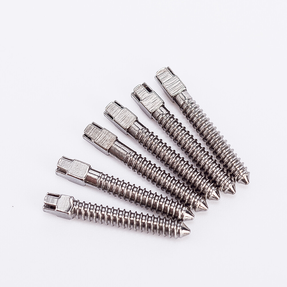 120Pcs Dental Root Canal Screw Posts Refill 24k Gold Plated Conical Screw Kits