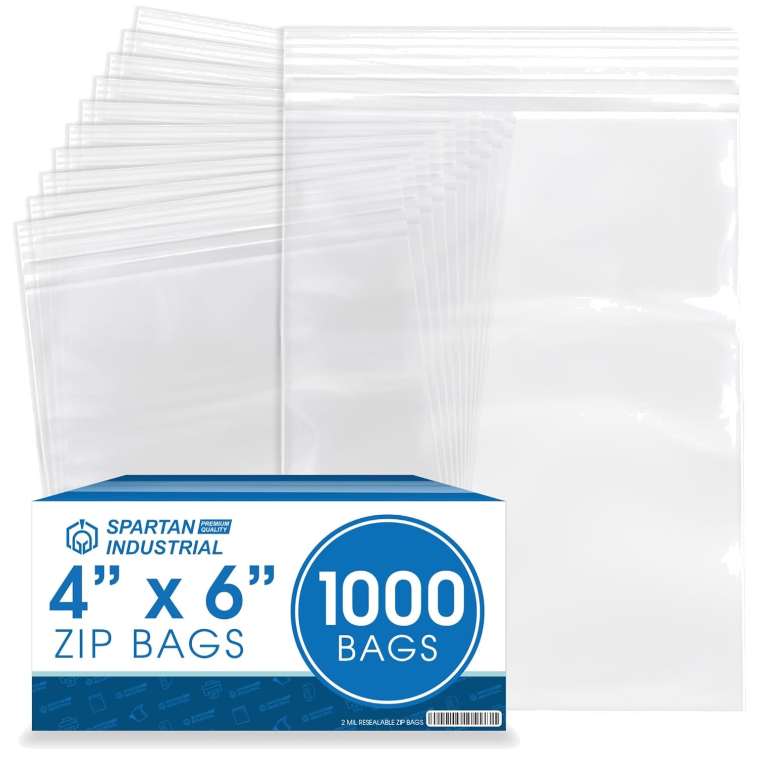 Resealable 4×6 Zip Plastic Bags – 1000 Count Clear Poly Bags