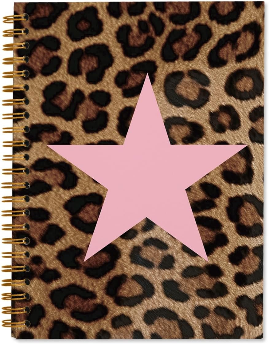 Preppy Cheetah Leopard Notebook Journal Gifts for Women Teen Girls School Suppli