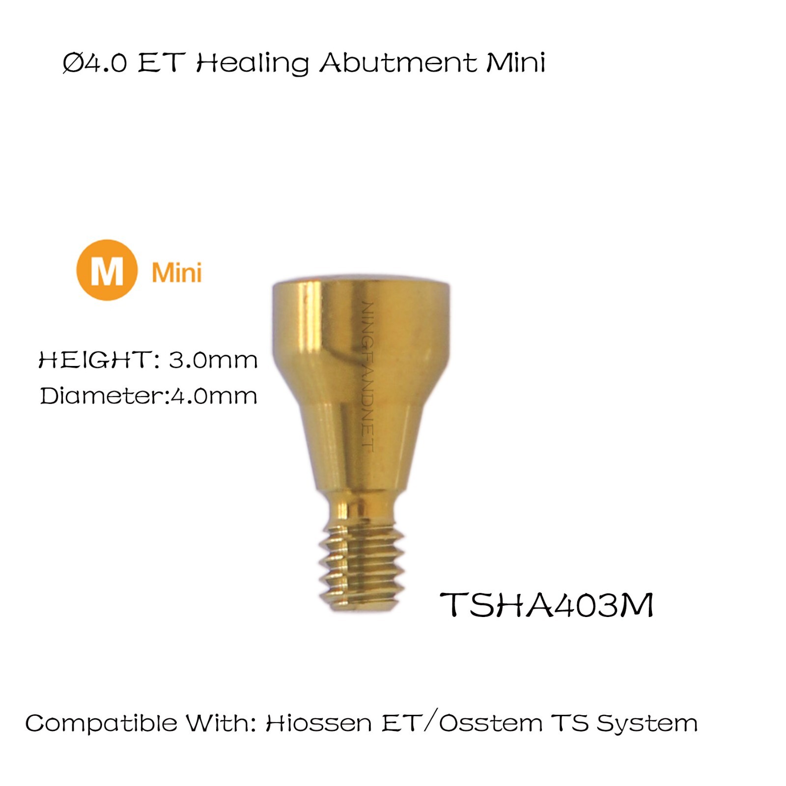 US Dental Mini/Regular Healing Cap Abutments For Hiossen Osstem Hexagon Implants