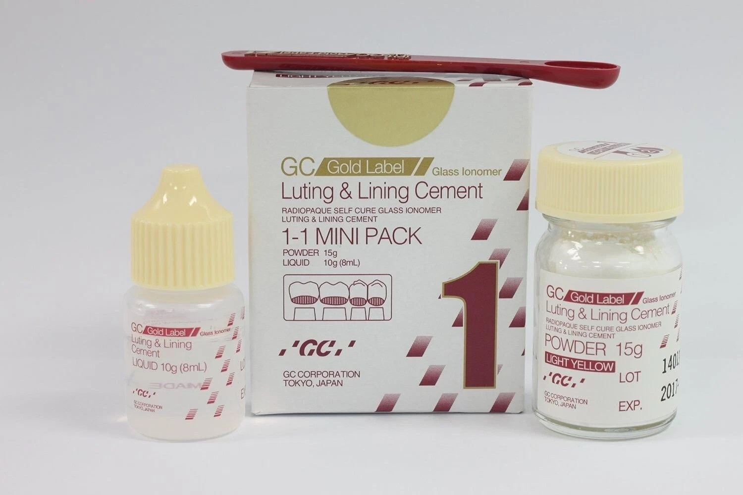 GC Fuji 1 Luting & Lining Glass Ionomer dental Cement Mini pack
