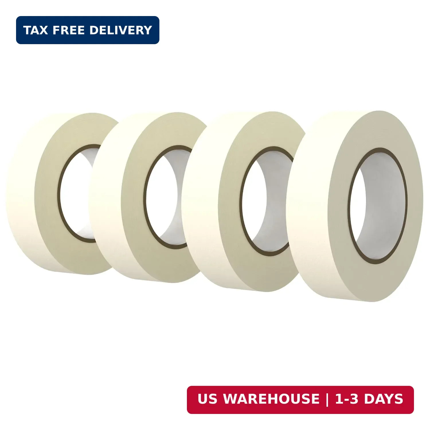 SWRT Masking Tape 0.75 Inch x 55 Yards, Pack of 4 Rolls, Adhesive Painting Tape
