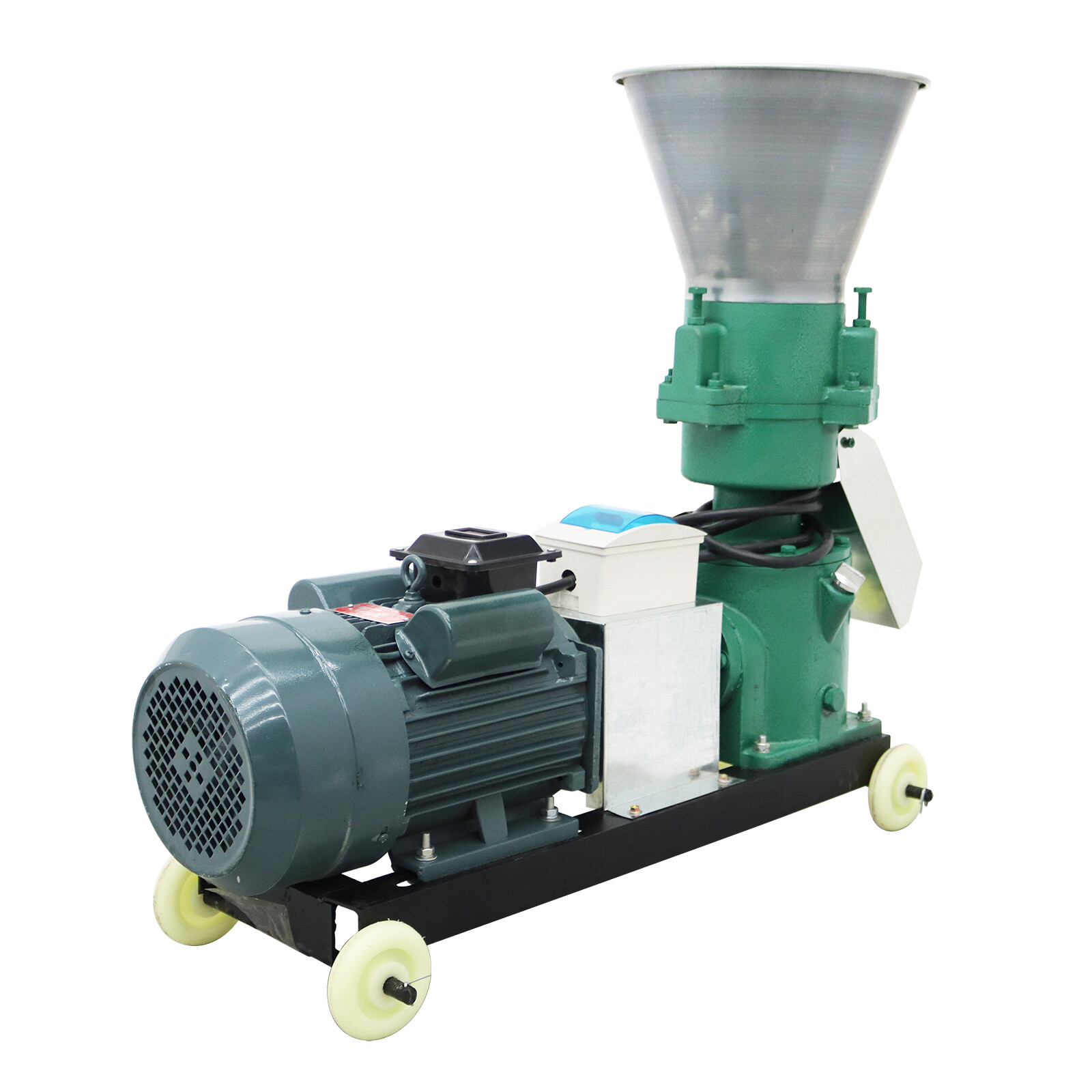 Animal Pellet Feed Mill Machine Food Granulator w/3mm&6mm Plate 3 Rollers 220V