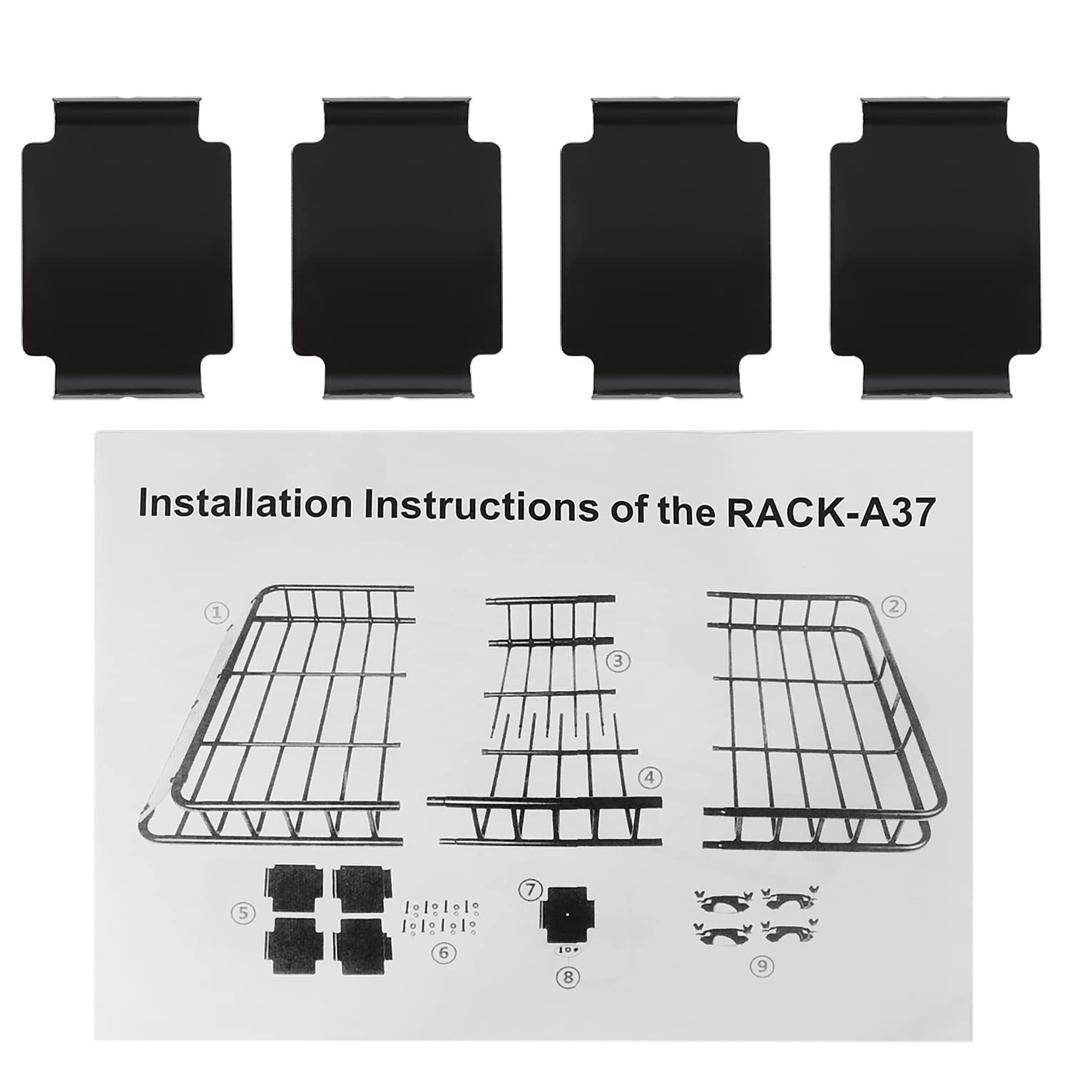 Universal 64 Extendable Roof Rack Cargo Basket Black Steel for SUV Truck Car Van