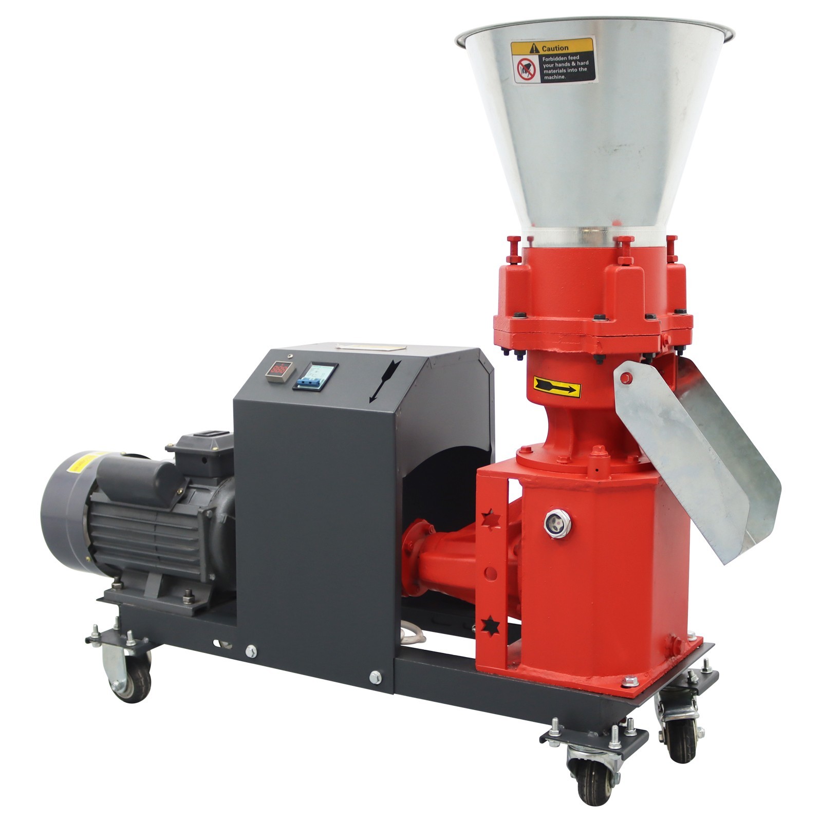 Feed Pellet Machine 3mm Feed Granulator Feed Pelletizer 4 Head Press Roller 220V