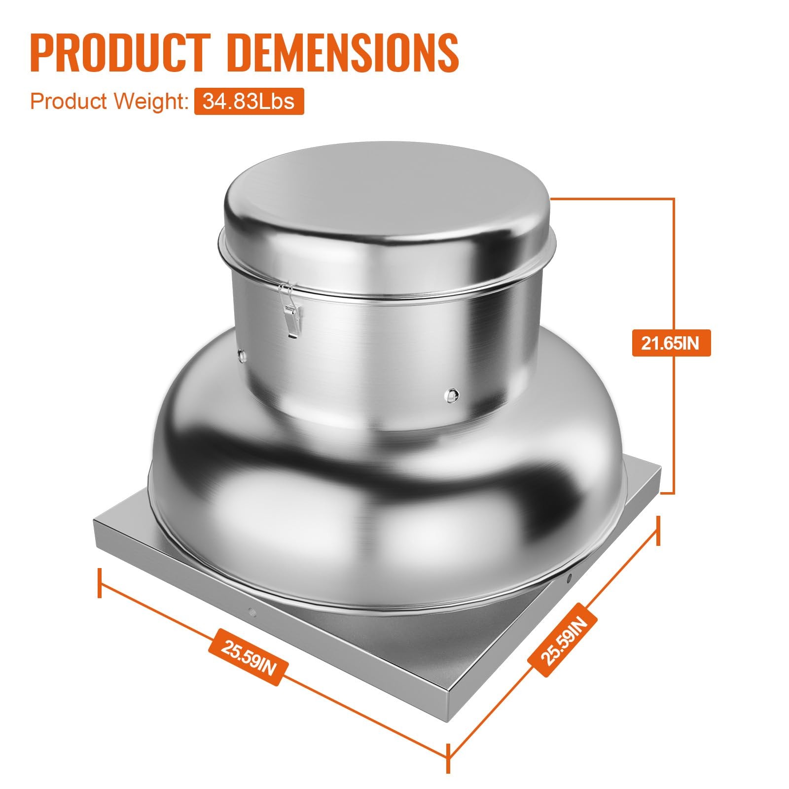 1400 CFM Upblast Roof Exhaust Fan Direct Drive Commercial Ventilation Fan
