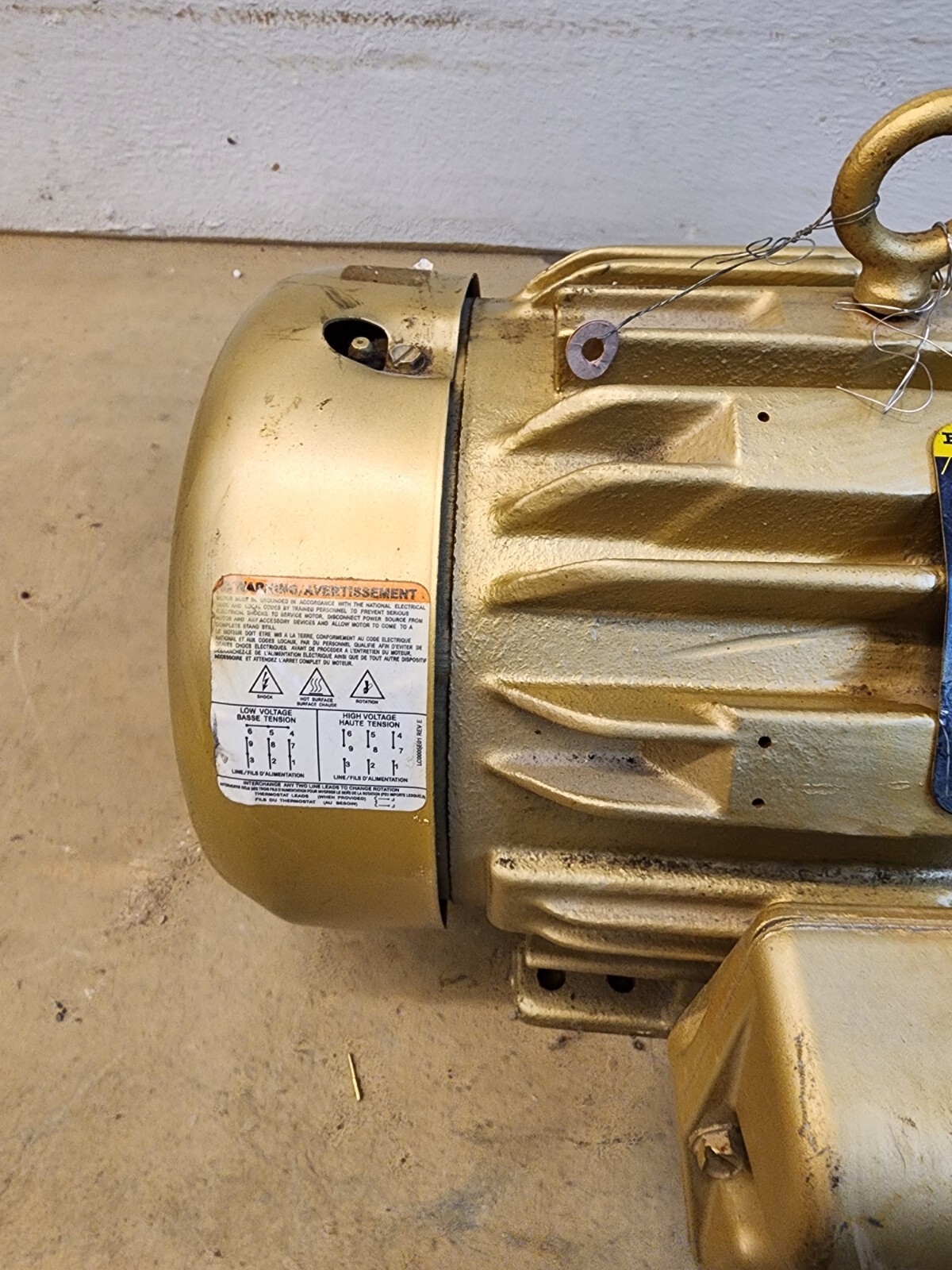 Baldor Reliance Phase General Purpose Motor 5 HP 184T Frame 208-230/460V EM3663T