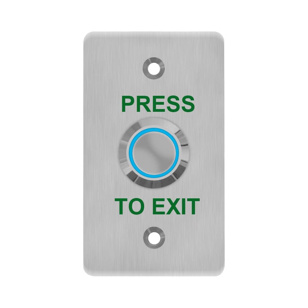 GAGALOR Waterproof Exit Button with LED IP67 Door Push Switch NO&NC silver