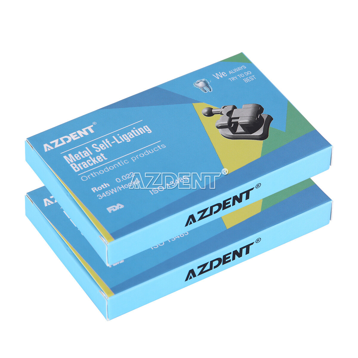 AZDENT Dental Orthodontic Self-Ligating Brackets Braces Roth MBT 022 Hooks 345