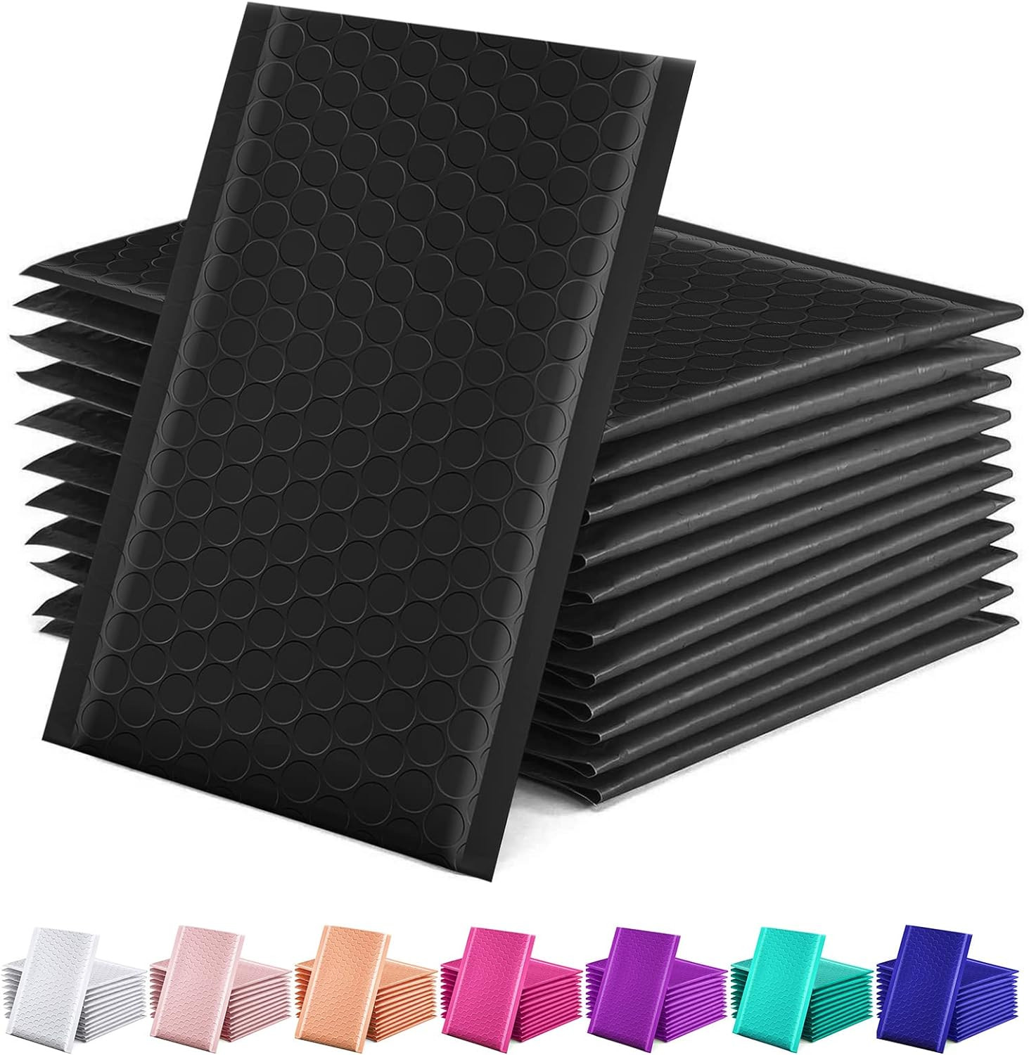 Black Bubble Mailers 4X8 Inches 50 Pack, Usable Size 4X7″ Bubble Envelopes for S