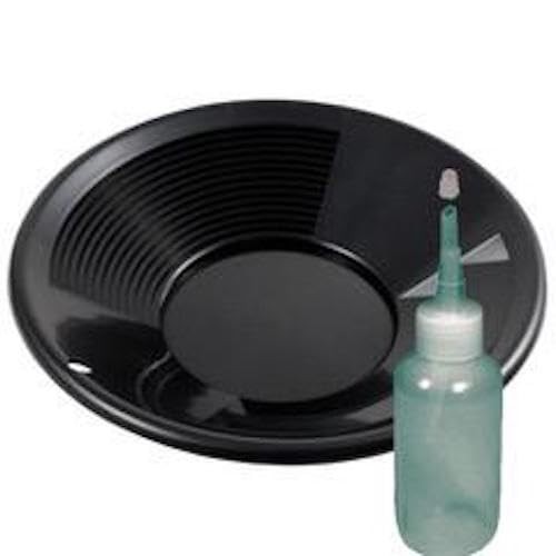 Sluice Monkey 10″ Black Gold Pan, Sniffer Bottle 4oz