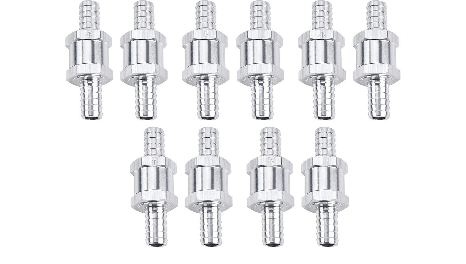 10 Pcs 12mm 1/2″ Fuel Non-Return One Way Check Valve Petrol Diesel Oil Aluminum