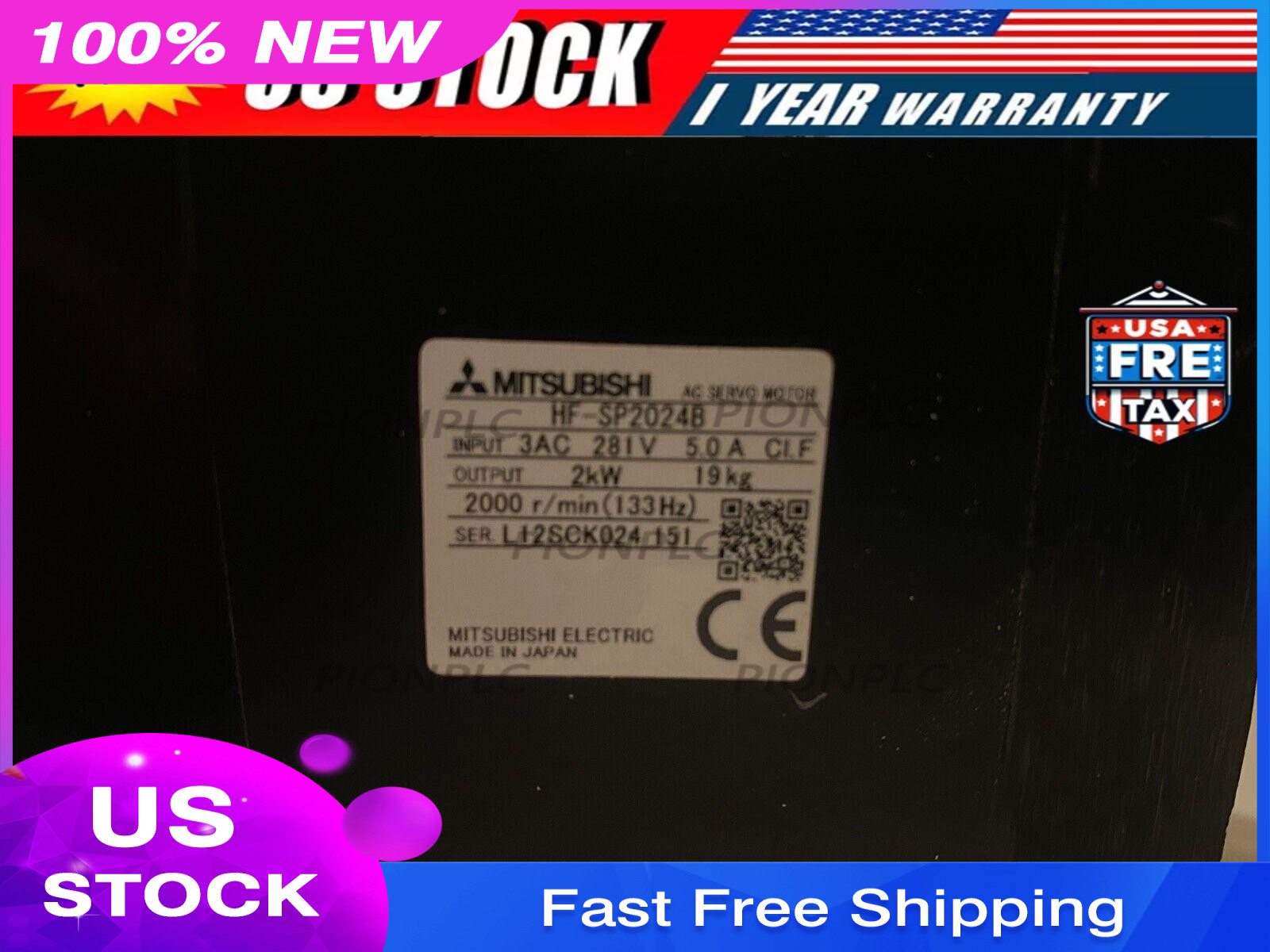 Mitsubishi HF-SP2024B One New HFSP2024B Servo Motor Expedited Shipping