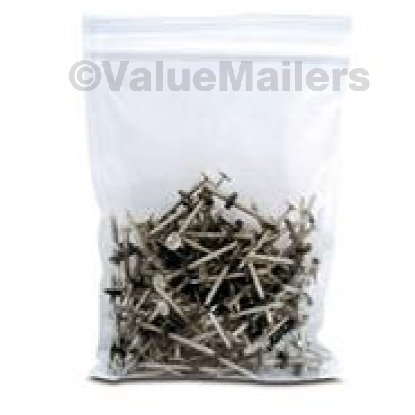 500 12×15 Clear Plastic Zipper Poly Locking Reclosable Bags 2 MiL