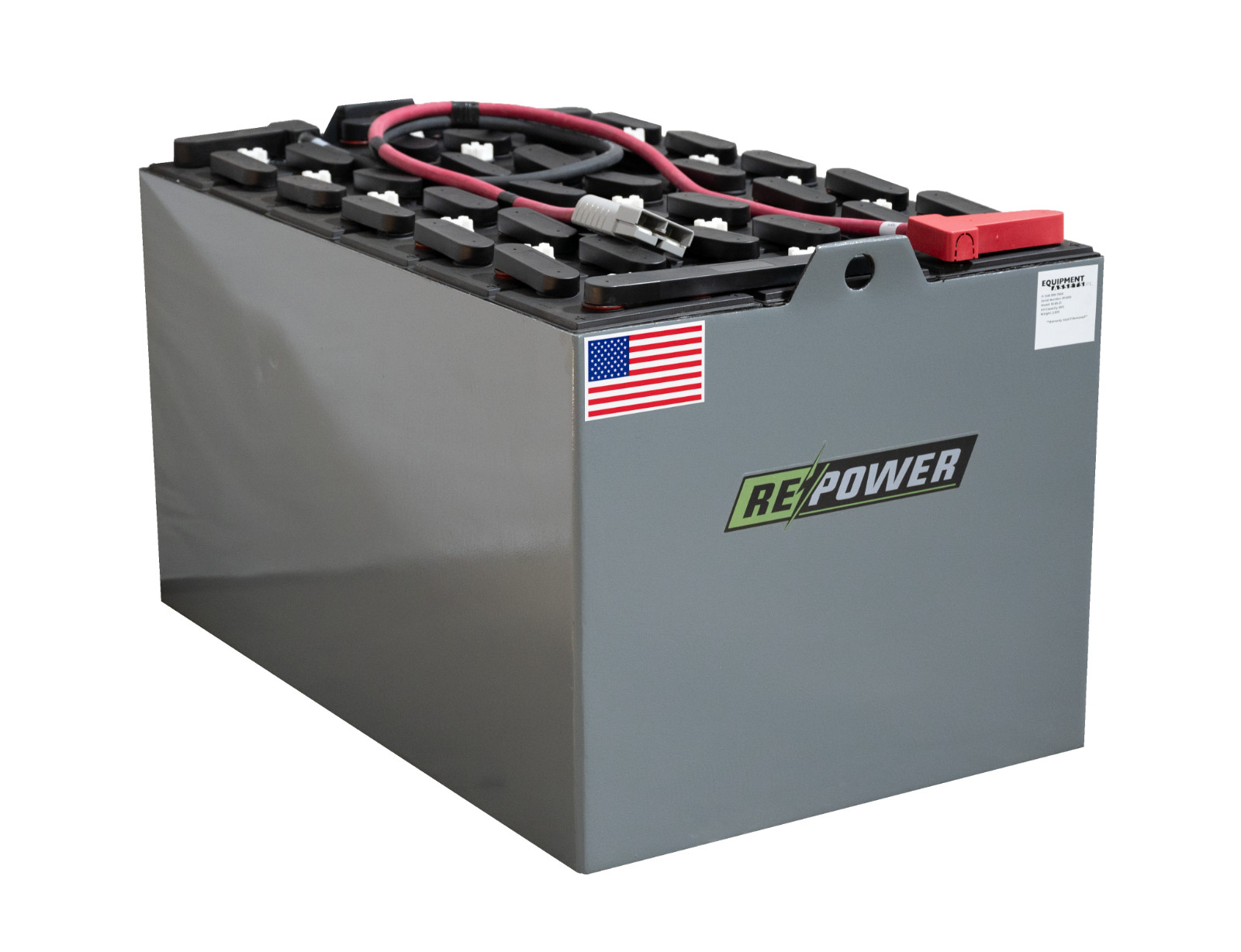 Repower Reconditioned 24-125-11 Forklift Battery 48V 38 1/8″L x 20″W x 30 1/2″H