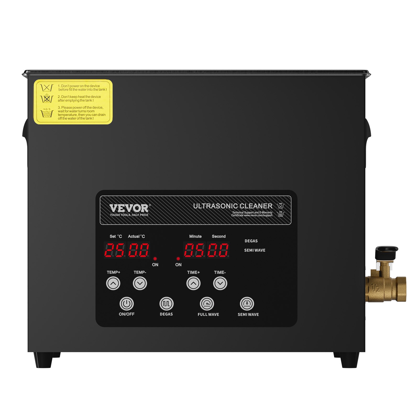 VEVOR 10L Ultrasonic Cleaner Cleaning Machine with Basket Heater and Timer 240W