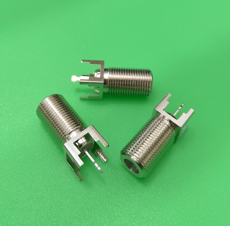 (2 PCS) F Female Straight PC Board PCB Mount Connector – USA Seller