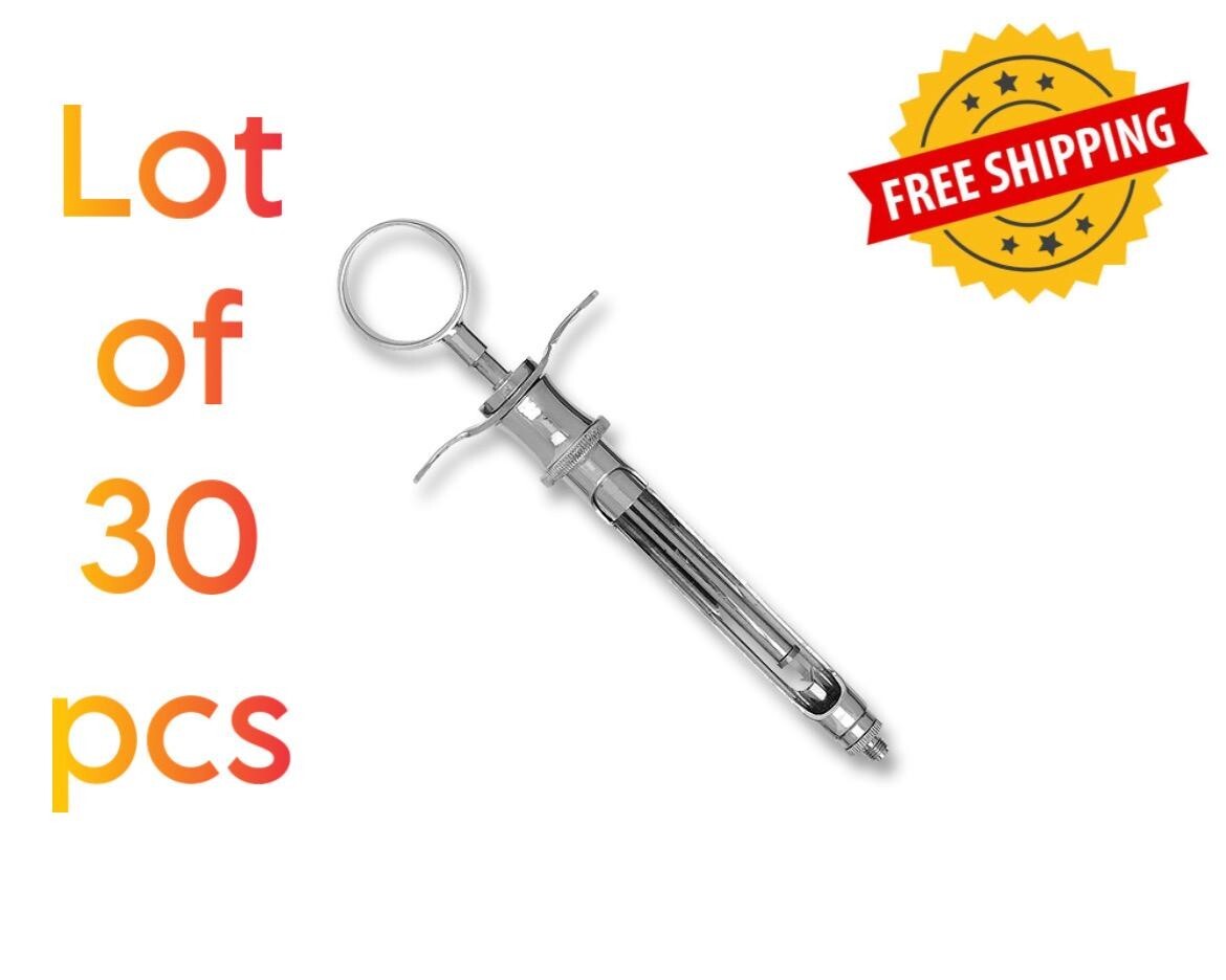 Lot of 30 Hu-Friedy CW Style Dental Anesthetic Aspirating 1.8ml Syringe SYRCW