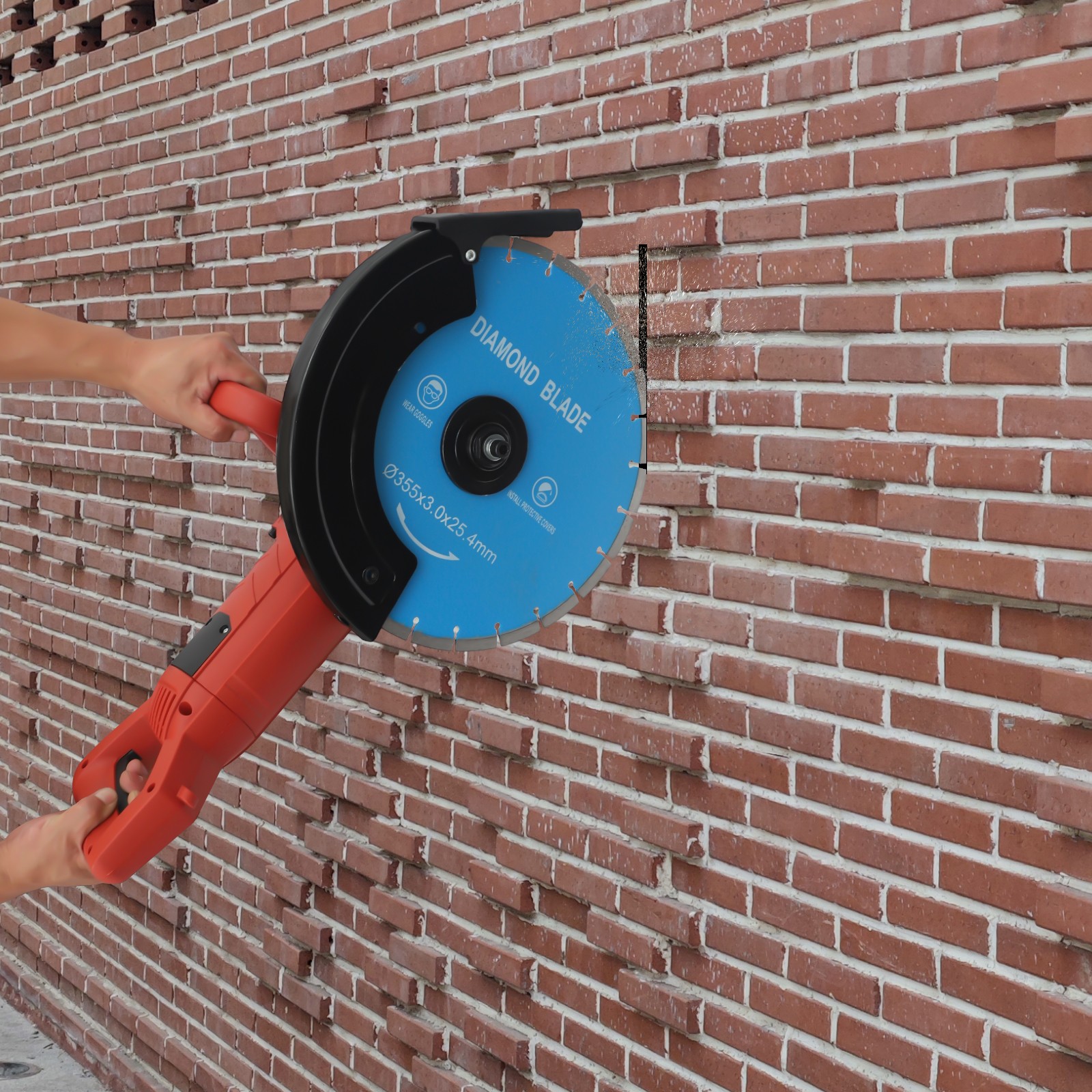 14″ Circular Electric Demo Saw Concrete Saw Cutter Wet Dry Masonry Cut Saw