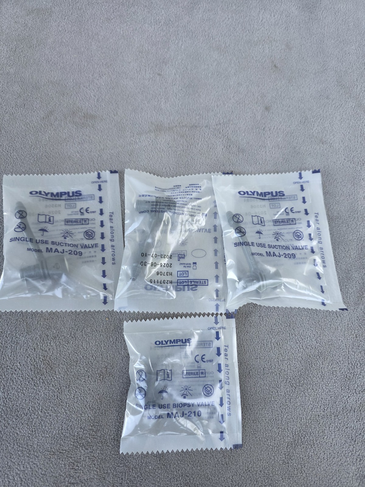 Olympus (1) MAJ-210 & (3) MAJ-209 Disposable Suction Valve Bundle