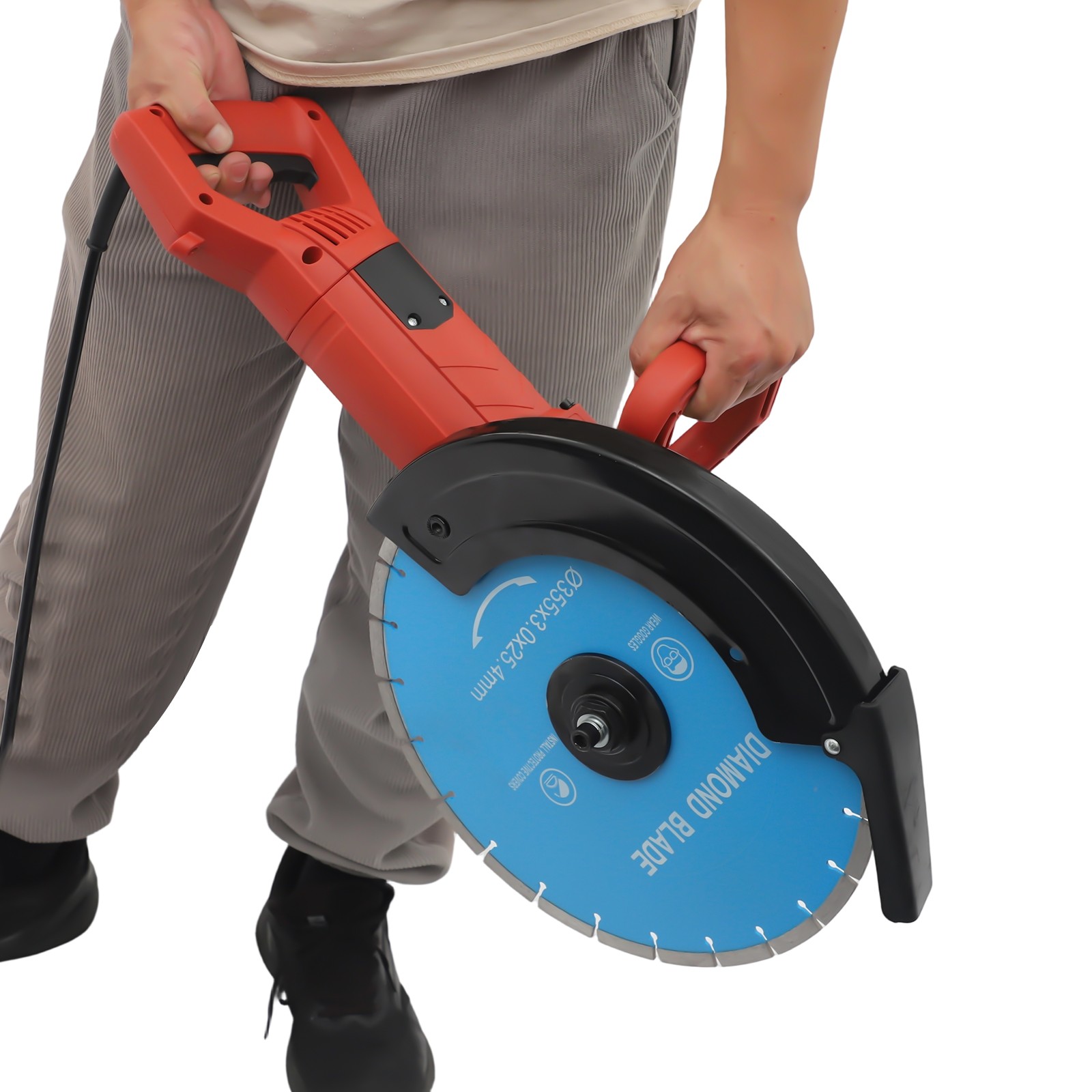 14″ Circular Electric Demo Saw Concrete Saw Cutter Wet Dry Masonry Cut Saw